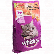 Корм для кошек WHISKAS подушечки с паштетом говядина и кролик, 1.9кг