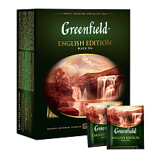 Чай чёрный GREENFIELD инглиш эдишн 100х2г, 200г
