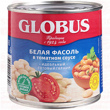 Фасоль белая GLOBUS в томатном соусе, 440мл