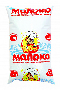 Молоко пастеризованное АМКА 3,2%, 1л