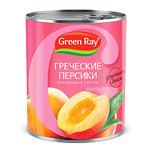 Персик GREEN RAY половинки, 850мл