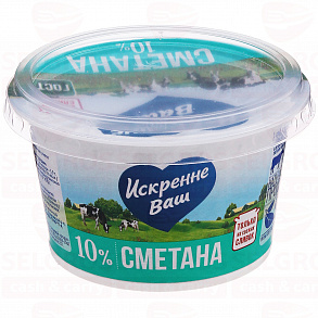 Сметана ИСКРЕННЕ ВАШ 10%, 180г
