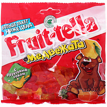 Жевательный мармелад FRUITTELLA медвежата со вкусами апельсина, яблока, лимона и клубники, 150г