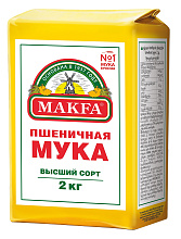 Мука MAKFA пшеничная высший сорт, 2кг