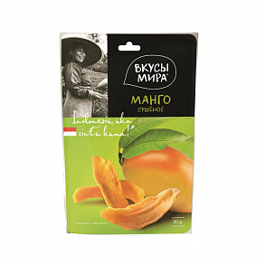 Манго сушеное ВКУСЫ МИРА, 80г
