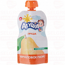 Пюре фруктовое АГУША груша, 90г