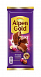 Шоколад молочный ALPEN GOLD с фундуком и изюмом, 85г