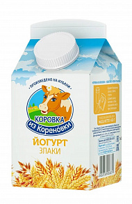 Йогурт питьевой КОРОВКА ИЗ КОРЕНОВКИ злаки, 2,1%, 450г