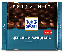 Шоколад темный RITTER SPORT цельный миндаль, 100г