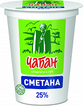 Сметана ЧАБАН 25%, 400г