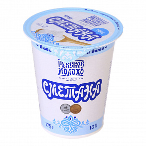 Сметана РУЗСКОЕ 10%, 175г