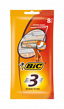 Одноразовые бритвенные станки BIC BIC3 для чувствительной кожи 8шт