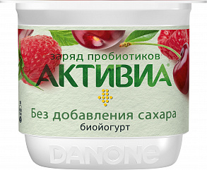 Йогурт DANONE ACTIVIA вишня, яблоко, малина, 130г