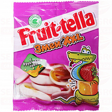 Жевательный мармелад FRUITTELLA змеи XXL со вкусам колы, лимона, яблока, клубники, малины и апельсина, 70г