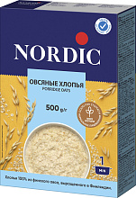 Хлопья овсяные NORDIC, 500г