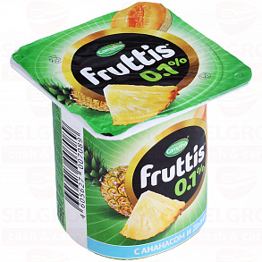 Продукт йогуртный FRUTTIS ананас дыня лесные ягоды 0,1%, 110г