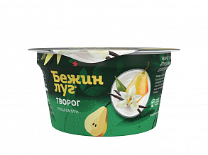 Творог БЕЖИН ЛУГ груша-ваниль, 4,2%, 160г