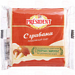 Сыр плавленый PRESIDENT с грибами 40%, 150г