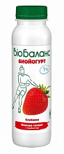 Биойогурт питьевой DANONE BIO BALANCE клубника, 1%, 270г